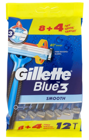 Gillette Blue3 Smooth strojček na holenie 12ks