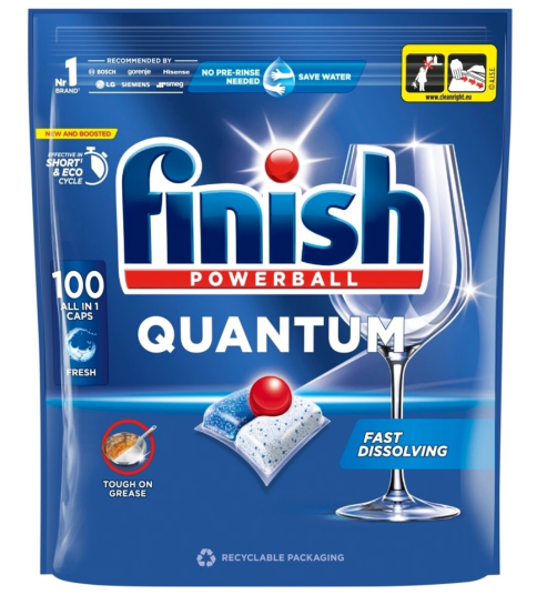Finish tablety do umývačky riadu 100ks All in One Quantum Regular