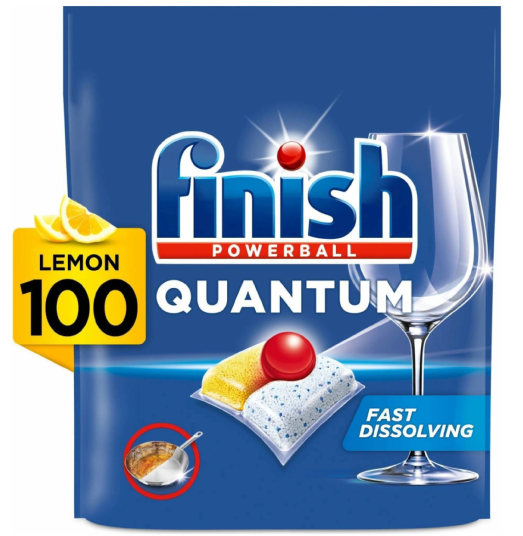 Finish tablety do umývačky riadu 100ks All in One Quantum Lemon