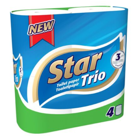 Toaletný papier Star Trio 4ks 3-vrst