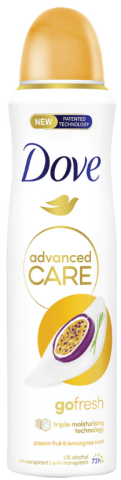Dove antiperspirant 150ml Go fresh passion fruit scent