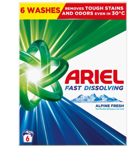 Ariel prací prášok 330g 6pd Mountain Spring