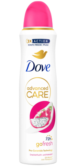 Dove antiperspirant 150ml Go fresh Dragonfruit&Coconut 0% Alcohol