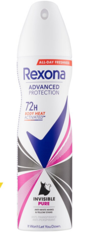 Rexona deodorant 150ml Advanced Protection Invisible Pure