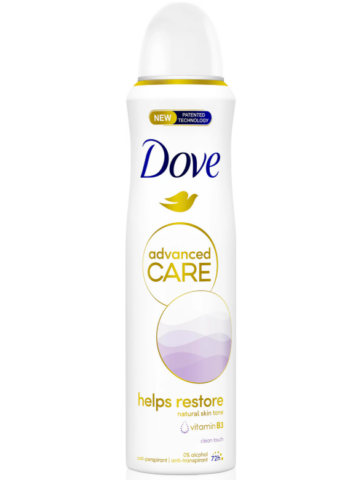 Dove antiperspirant 150ml Helps Restore Clean Touch 0% Alcohol