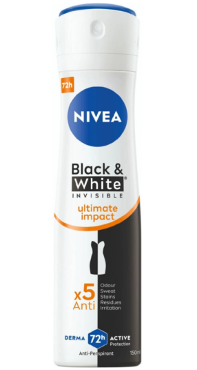 Nivea antiperspirant 150ml Black&White invisible Ultimate Impact