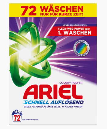 Ariel prací prášok 3,96kg 72pd Color BOX