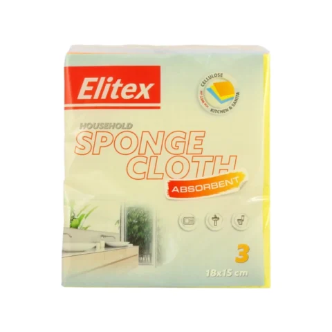 Špongiová utierka ELITEX 3ks 18x15cm
