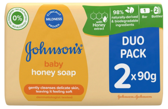 Johnson’s detské mydlo Honey 2x90g