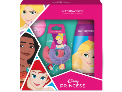 Darčekový set Princess šampón 300ml+ bomba do kúpeľa+gumičky do vlasov
