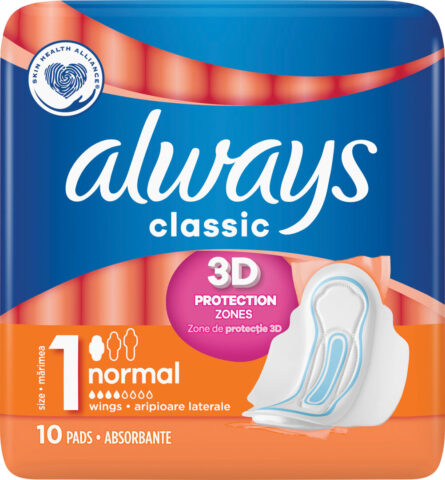 Always Classic Normal hygienické vložky s krídelkami 10ks