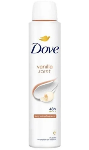 Dove antiperspirant 150ml Vanilla 0% Alcohol