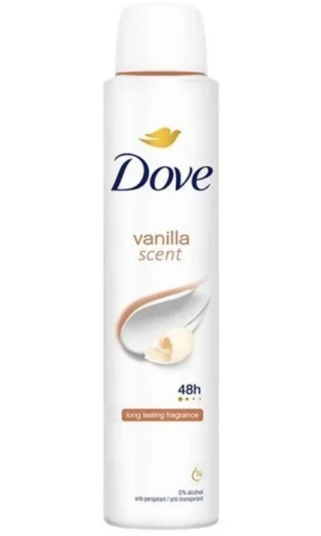Dove antiperspirant 150ml Vanilla 0% Alcohol