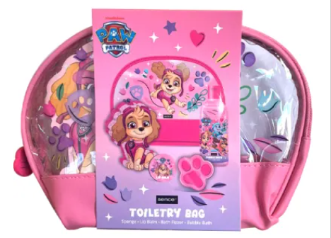 Paw Patrol darčeková taška balzam na pery 10g+bomba do kúpeľa+pena do kúpeľa 75ml+Špongia