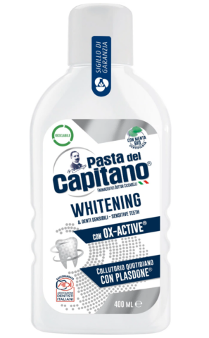 Pasta Capitano ústna voda 400ml Whitening