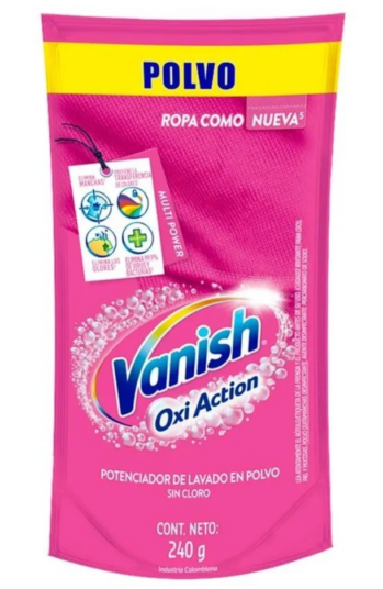 Vanish Oxi Action Pink odstraňovač škvŕn v prášku 265g