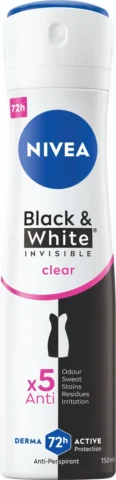 Nivea antiperspirant 150ml Black&White invisible clear