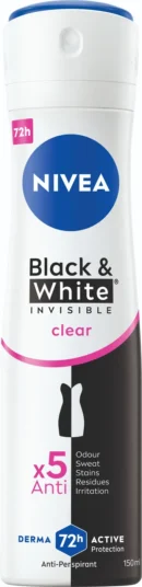 Nivea antiperspirant 150ml Black&White invisible clear