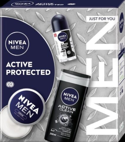 Nivea Men Active Protected darčekový set roll-on 50ml+krém 75ml+sprchový gél 250ml