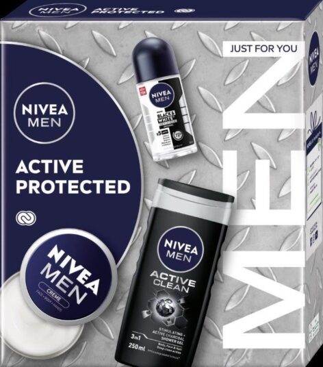 Nivea Men Active Protected darčekový set roll-on 50ml+krém 75ml+sprchový gél 250ml