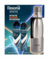 Darčekový set Rexona Men Nonstop protection Antiperspirant 2x150ml + kovová fľaša