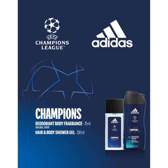 Darčekový set Adidas UEFA Champions DNS 75ml+Deodorant 150ml