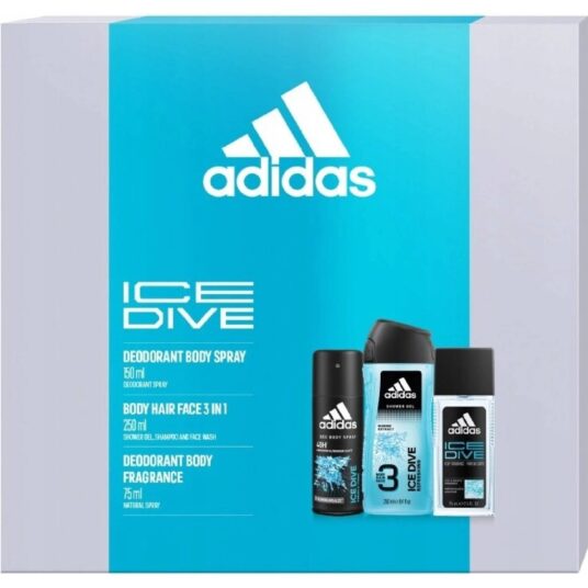 Darčekový set Adidas Ice dive Toaletná voda 50ml+sprchový gél 250ml+Deodorant 150ml