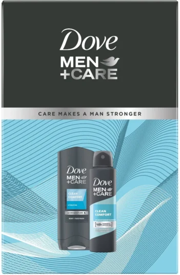 Dove Men+Care Clean Comfort darčekový set antiperspirant 150ml+sprchový gél 250ml