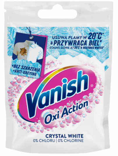Vanish Oxi Action White odstraňovač škvŕn v prášku 30g