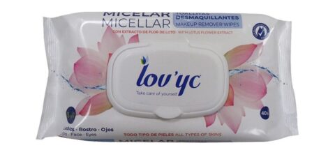 Lov´yc vlhčené obrúsky Make Up 40ks 3in1 with Lotus flower extract