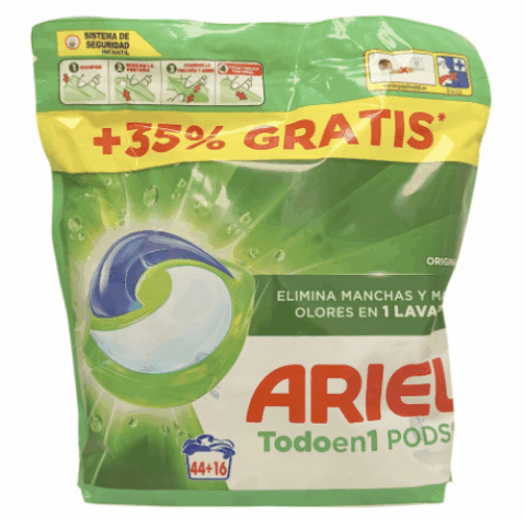 Ariel kapsule na pranie Original All in One 44+16ks