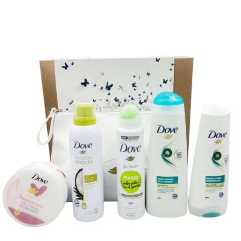 Dove Taška deodorant 150ml+telový balzam 150ml+telová pena 250ml+šampón+telový krém 298g