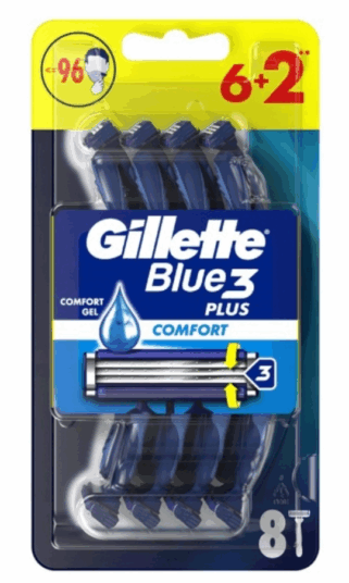 Gillette Blue3 Comfort strojček na holenie 6+2ks