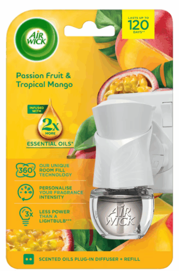 Air wick Electric Strojček+náplň 19ml Passion Fruit&Tropical Mango