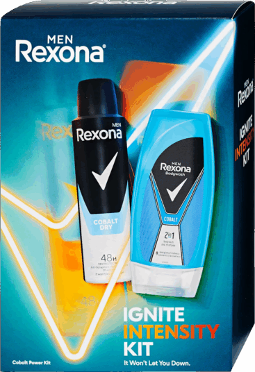 Darčekový set Rexona Men Cobalt antiperspirant 150ml+sprchový gél 225ml