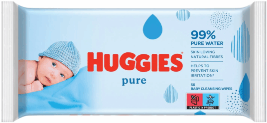 Huggies detské vlhčené obrúsky 56ks Pure