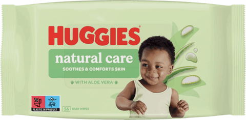 Huggies detské vlhčené obrúsky 56ks Natural Care Aloe Vera