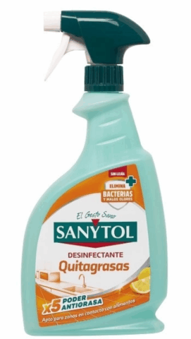 Sanytol dezinfekcia na kuchyne odmasťovač s rozprašovačom 750ml Lemon