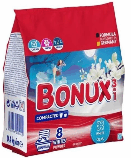 Bonux prací prášok 8pd 400g White Lilac