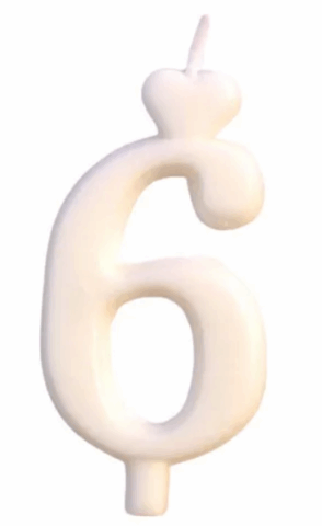 Sviečka narodeninová číslo 6