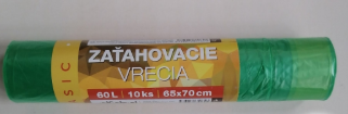Vrecia do koša 60L zaťahovacie 65x70cm 10ks